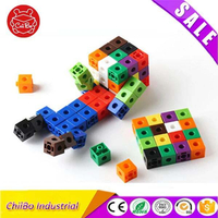 Plastic Educational Puzzle Toy Linking Cubes for 3+ Years