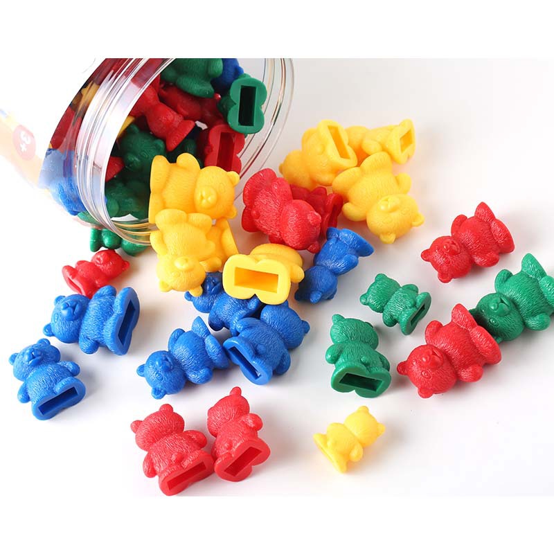 Hot Sales Toy Children Education Puzzle Toy Plastic Color Sorting Bears Toys 