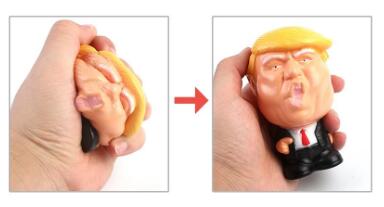 New Squeeze Trump Slow Rising Stress Reflief Squishy Plastic Toy 