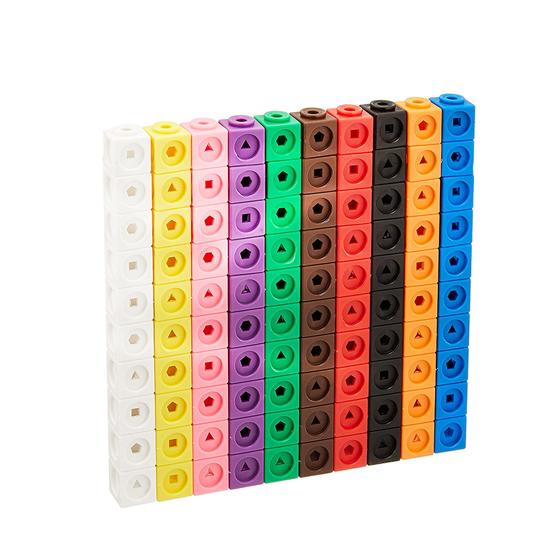 New 100PCS Set 2cm Linking Cubes DIY Toys Colorful Building Blocks Gifts for Children Learning and Educational Toys