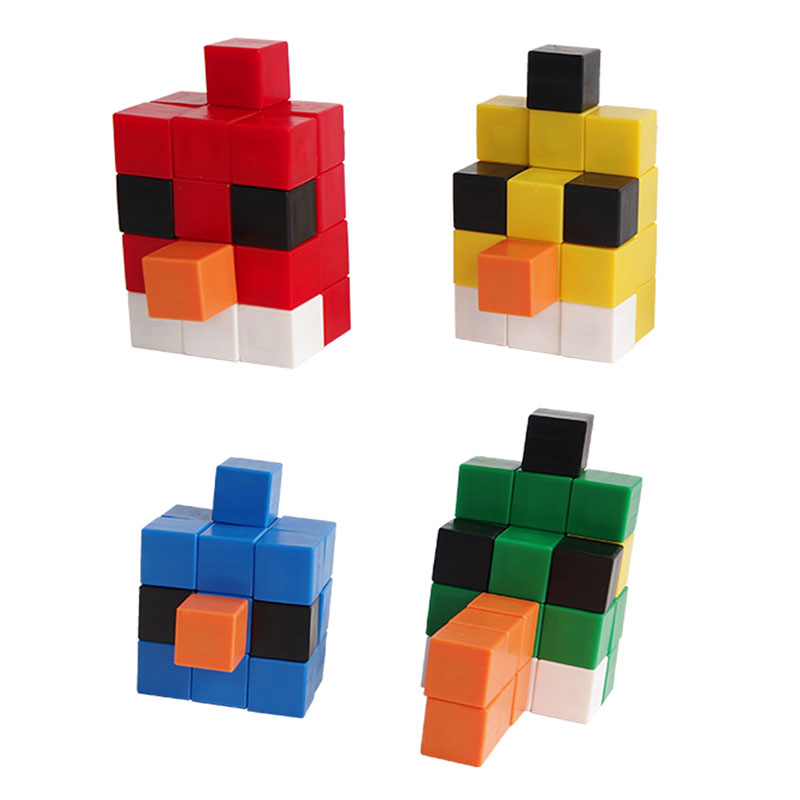 Educational Toys Learning Kids Manipulatives Colorful Plastic Centimeter Cubes 1.25 Cm Magnetic Plastic Cube Wholesales
