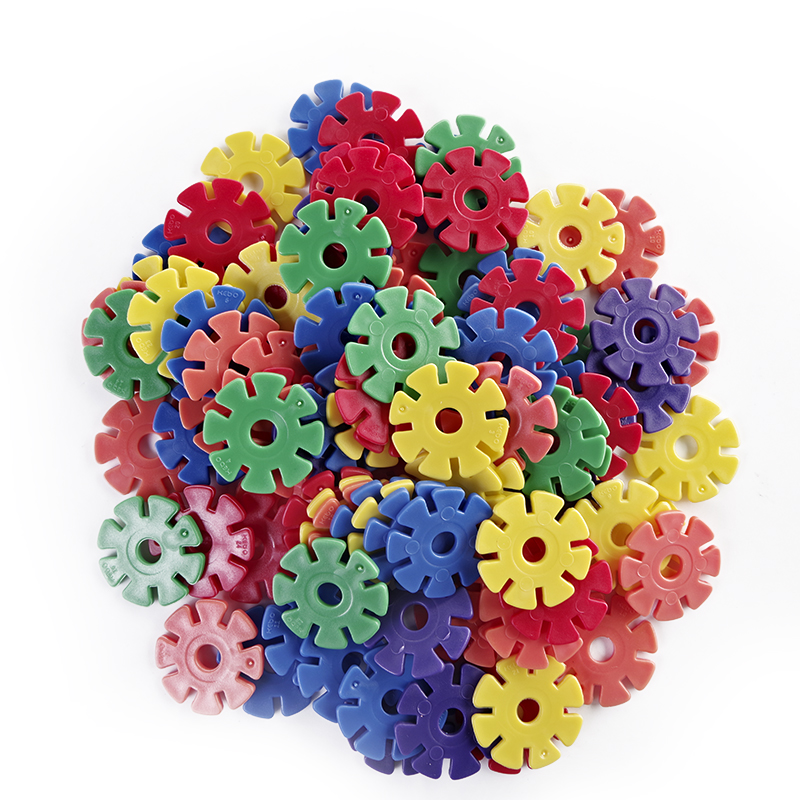 Intelligence Toy Rainbow Snow Flakes 100PCS Educational Brain Building