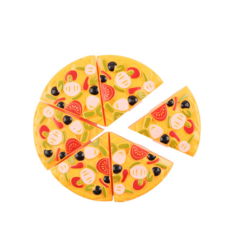 Creative Design Plastic Kitchen Food Toys Pretend Pizza Food Toys Plastic Food for Childrens Kitchen Wholesale