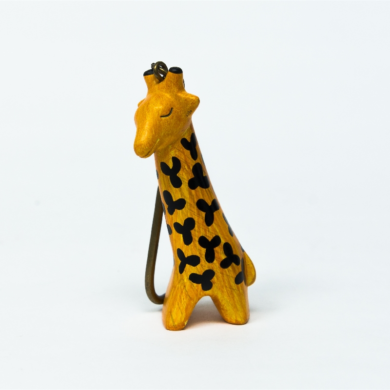 3D Custom Plastic Giraffe Keychains Promotional Giraffe Keyring Toy