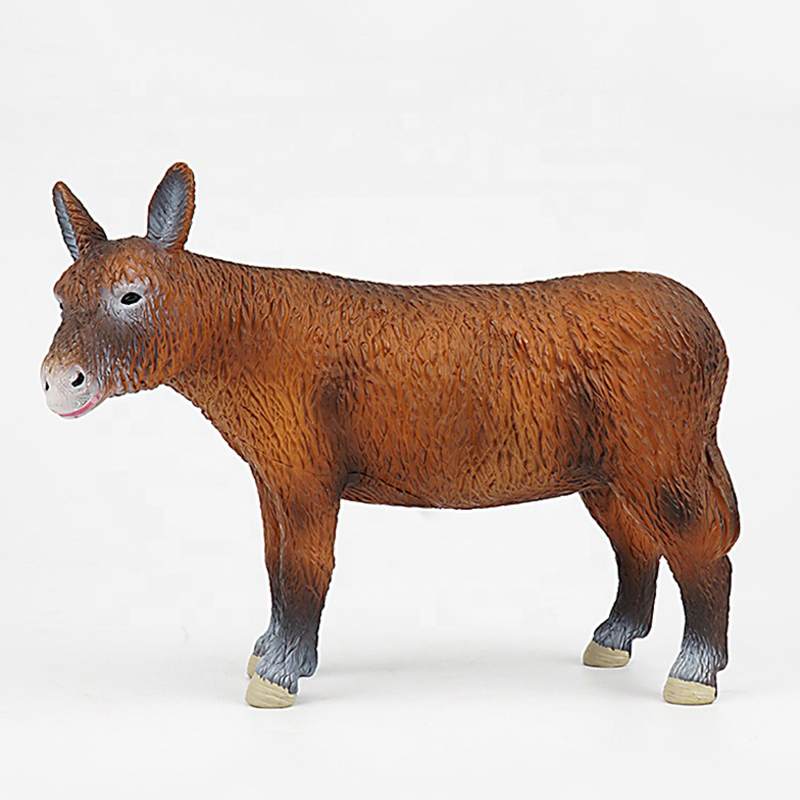 Novelty Plastic Injection Miniature Animal Anime Action Figure PVC Donkey Figurines
