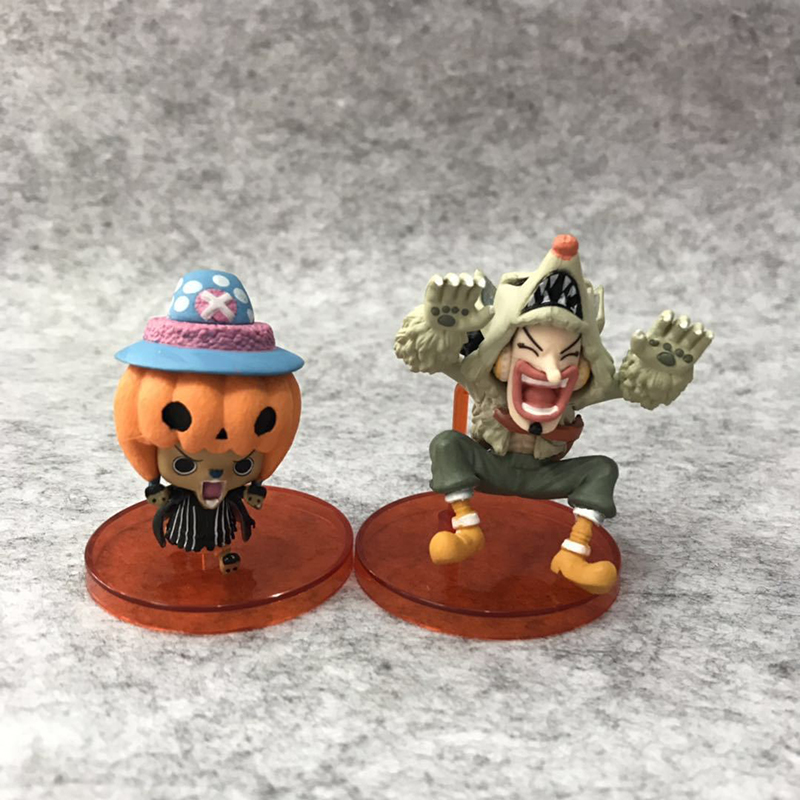 One Piece Custom Happy Halloween Day Japanese Style Collectible Vinyl Toys Plastic Material Luffy Anime Action Figure for Promotion