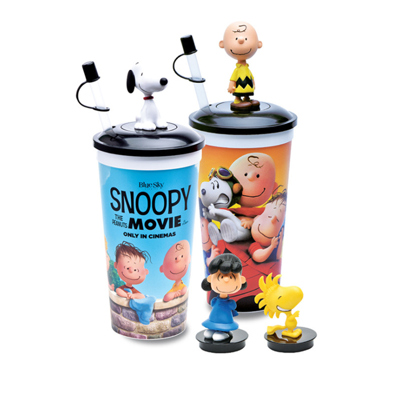 Custom ABS Plastic Cartoon Character Animals Water Bottle Cup Decoration Toys