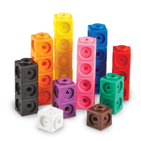 Plastic Sorting Small Cube Blocks Toys Set Counting Square Building Block Toys Educational Learning Toy