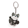 OEM/ODM 3D Plastic PVC Injection Personalised Cartoon Shaped Dog Animal Action Figures Toys Keychain