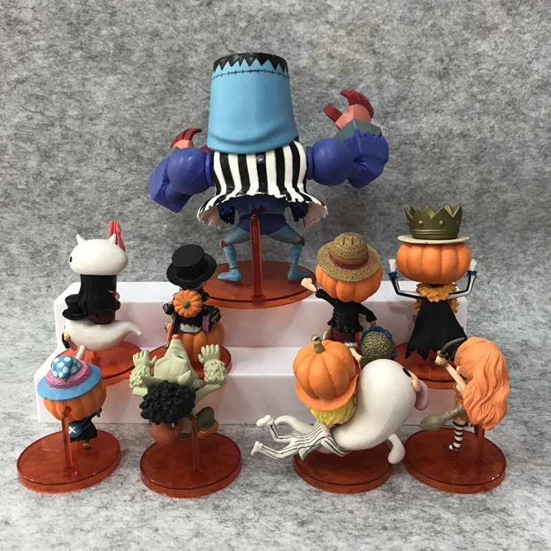 One Piece Custom Happy Halloween Day Japanese Style Collectible Vinyl Toys Plastic Material Luffy Anime Action Figure for Promotion