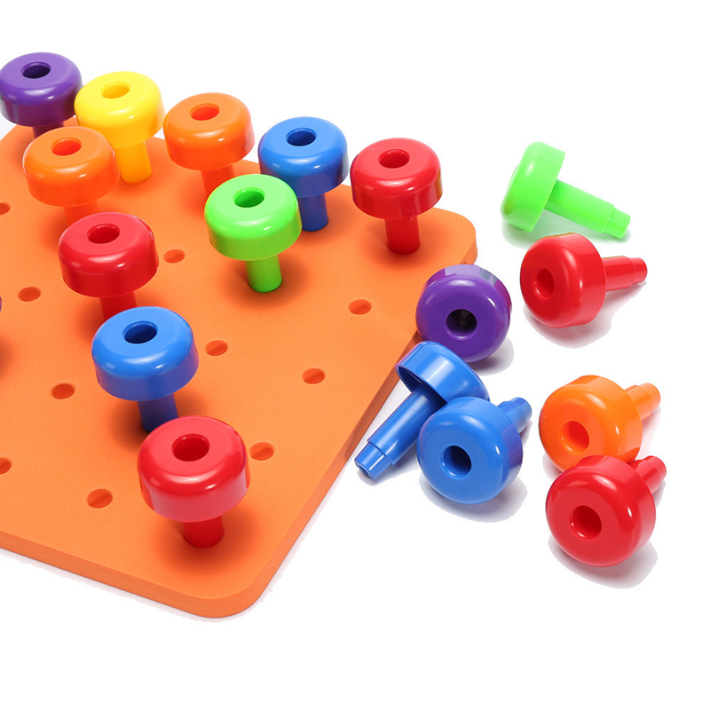 Educational Stacking Peg Board Toddler Toys 