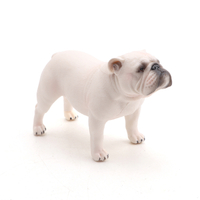 Solid simulation animal models bulldog 3D plastic pet dog toy