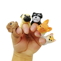 New Fashionable Custom Cute Mini PVC Plastic Animal Dog Rings Toys for Children's Adult's 
